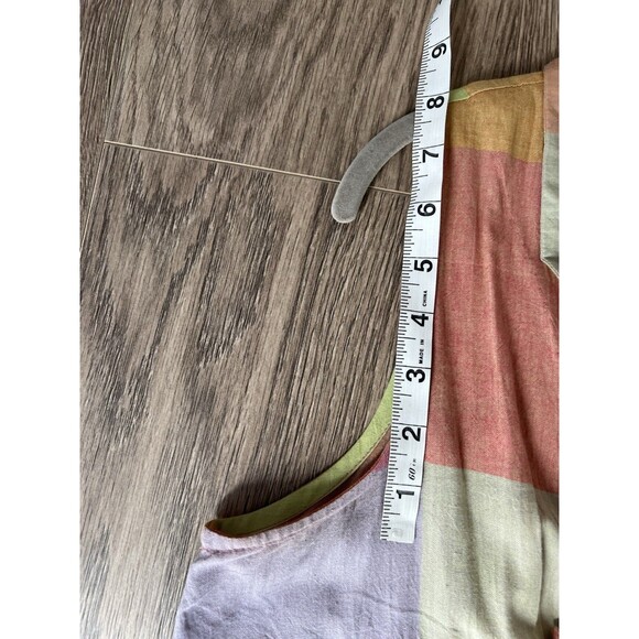 Rujuta Sheth Emily Jupiter Chex Collared Tie Front Dress Madras Cotton M - Picture 8 of 12